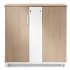 potenza cabinet 2 hinged doors 1200 x 400 x 750mm virginia walnum over white